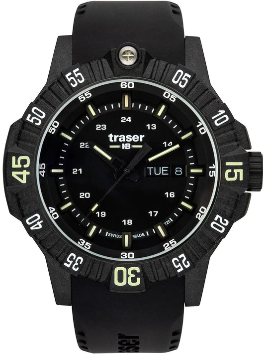Traser P99 Q Tactical Black 110722 Men's Watch • Trigalight • Swiss Made