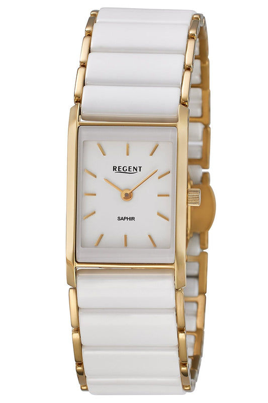 Regent F-1582 Damen Armbanduhr Goldfarben • Saphirglas • Japanisches Quarzwerk