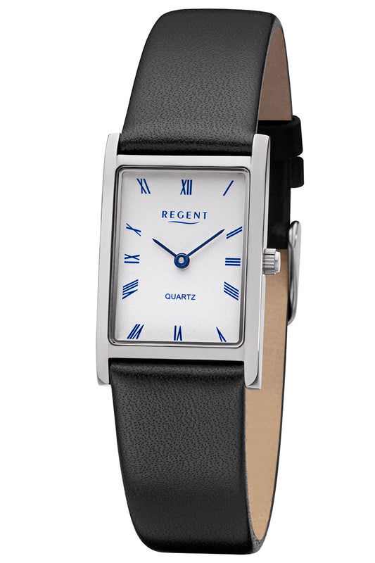 Regent F-1300 Damen Armbanduhr Silber • Mineralglas • Römische Ziffern