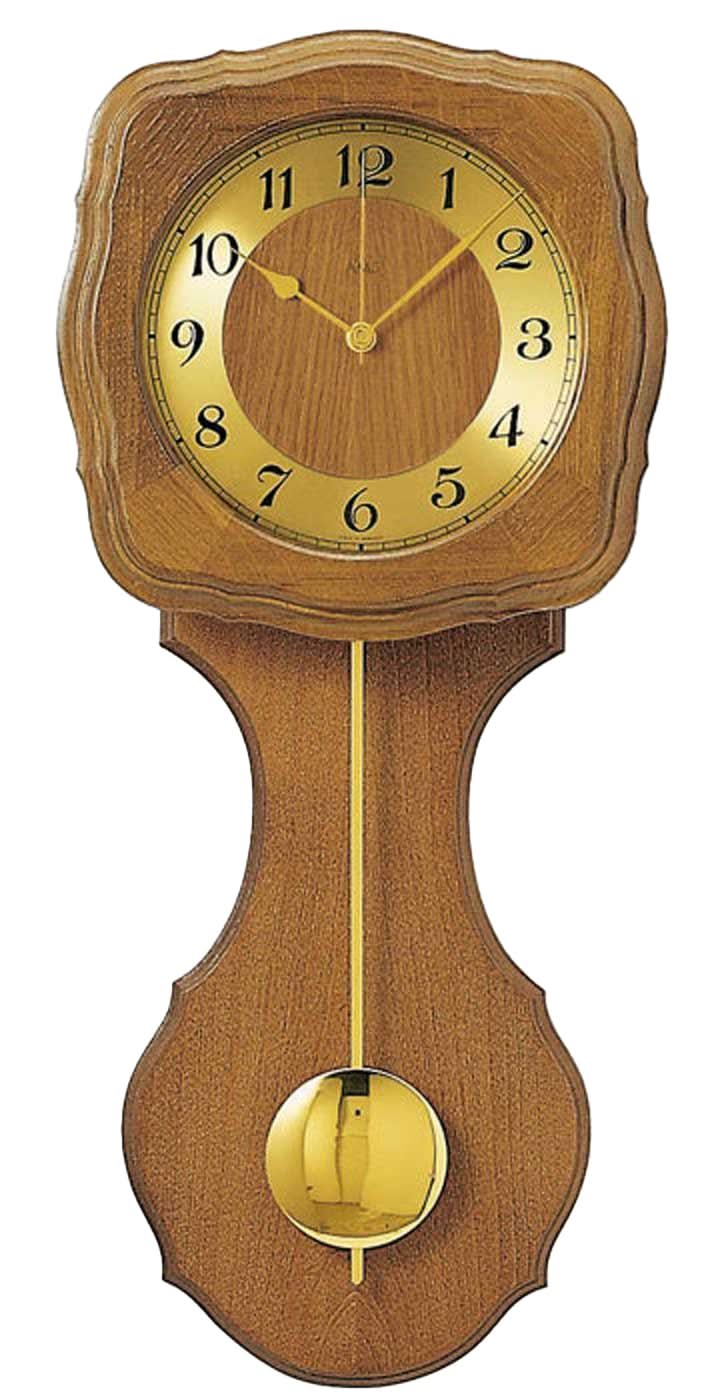 AMS Wall Clock 58x26 cm Wood • Radio-Controlled Movement • Westminster Chime