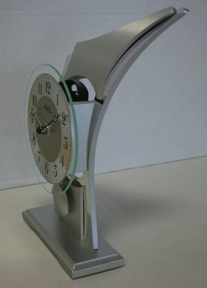 AMS Table Clock 26x14x12 cm Wood • Quartz Movement • With Pendulum