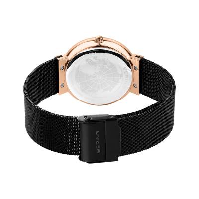 Bering Ceramic 11435-166 Damenuhr Schwarz-Roségold • Saphirglas • Milanaise-Armband, Bild 8