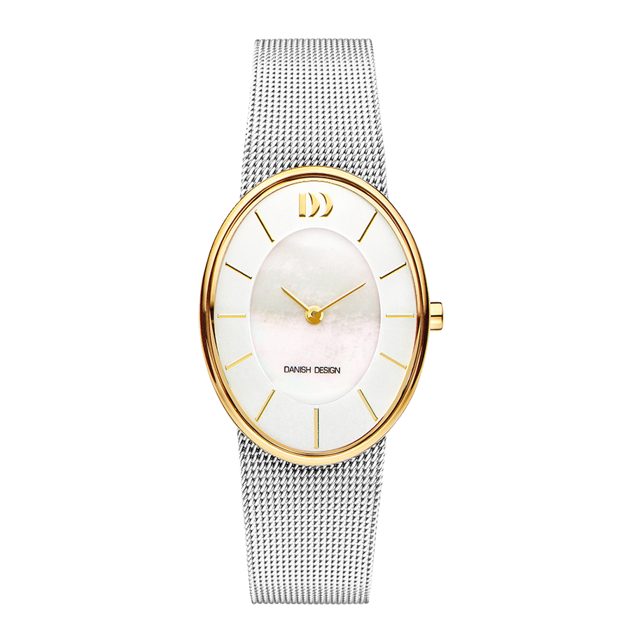 Danish Design Rømø IV65Q1168 Damen Armbanduhr Perlmutt • Mineralglas • Milanaise-Armband