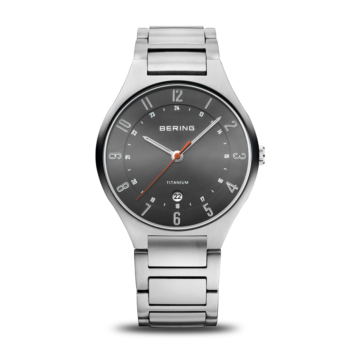 Bering Titanium 11739-772 Herrenuhr Silber • Saphirglas • Titanarmband