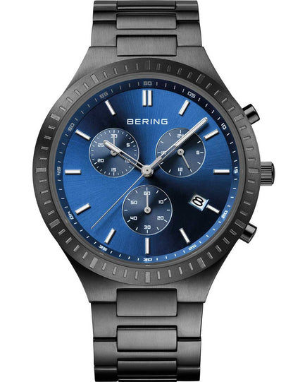 Bering Classic 11743-727 Herren Armbanduhr Blau • Titan-Chronograph • Saphirglas entspiegelt