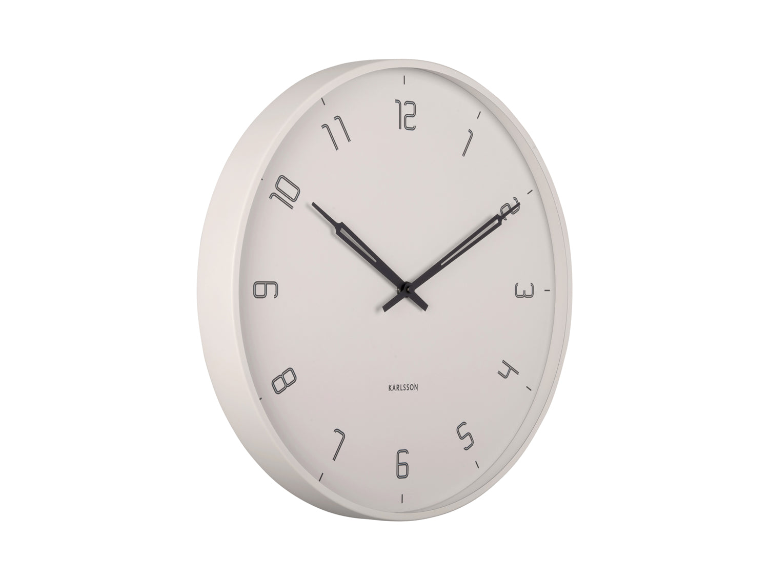 Karlsson Stark KA5950WG Wanduhr Warmgrau • Geräuschloses Sweep-Werk • Design by Boxtel & Buijs
