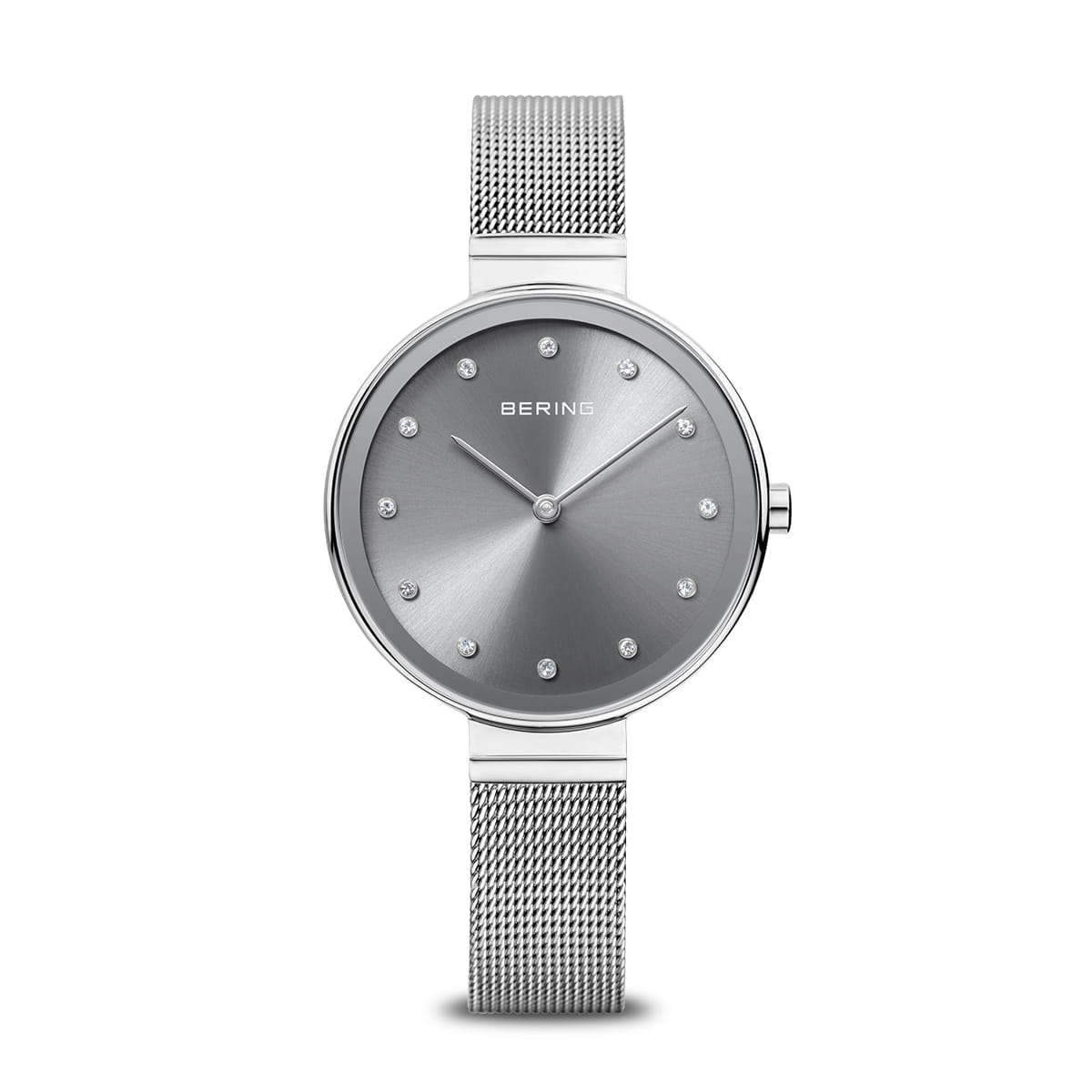 Bering Classic 12034-009 Damenuhr Silber • Saphirglas • Milanaise-Armband