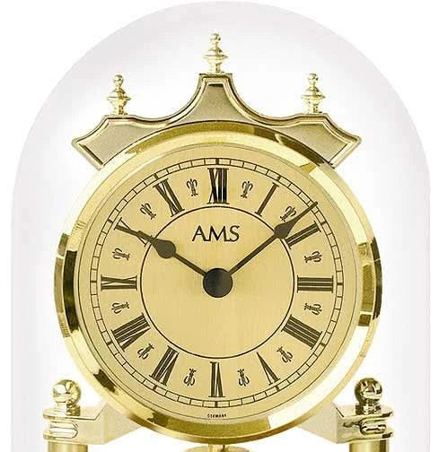 AMS Table Clock 23x13x3.81 cm Brass • Silent Quartz Movement • Timeless Design