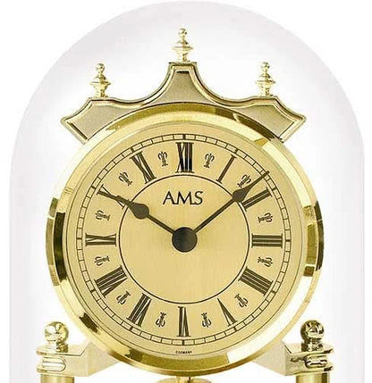 AMS Table Clock 23x13x3.81 cm Brass • Silent Quartz Movement • Timeless Design