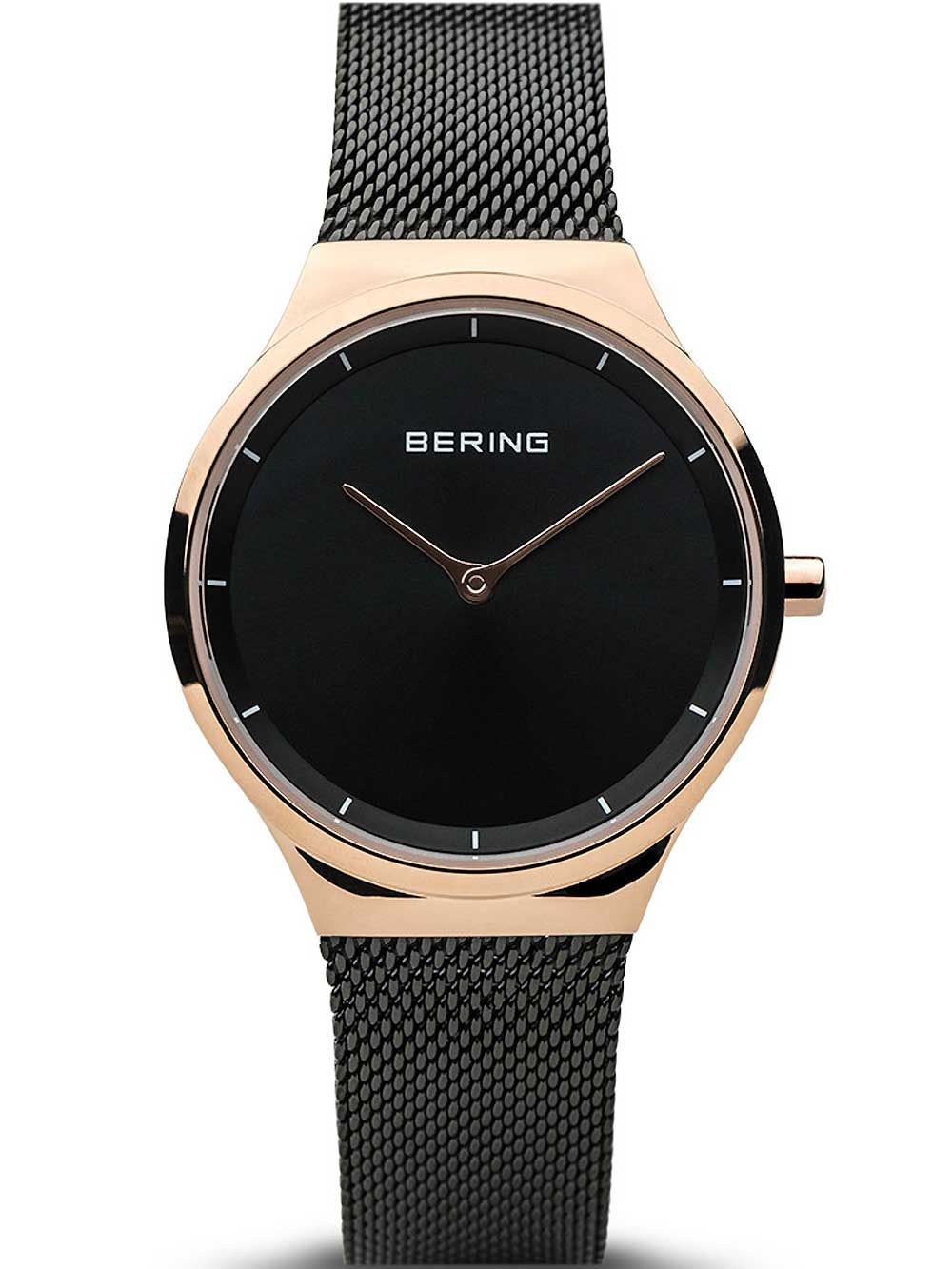 Bering Classic 12131-162 Damenuhr Grau • Saphirglas • Milanaise-Armband