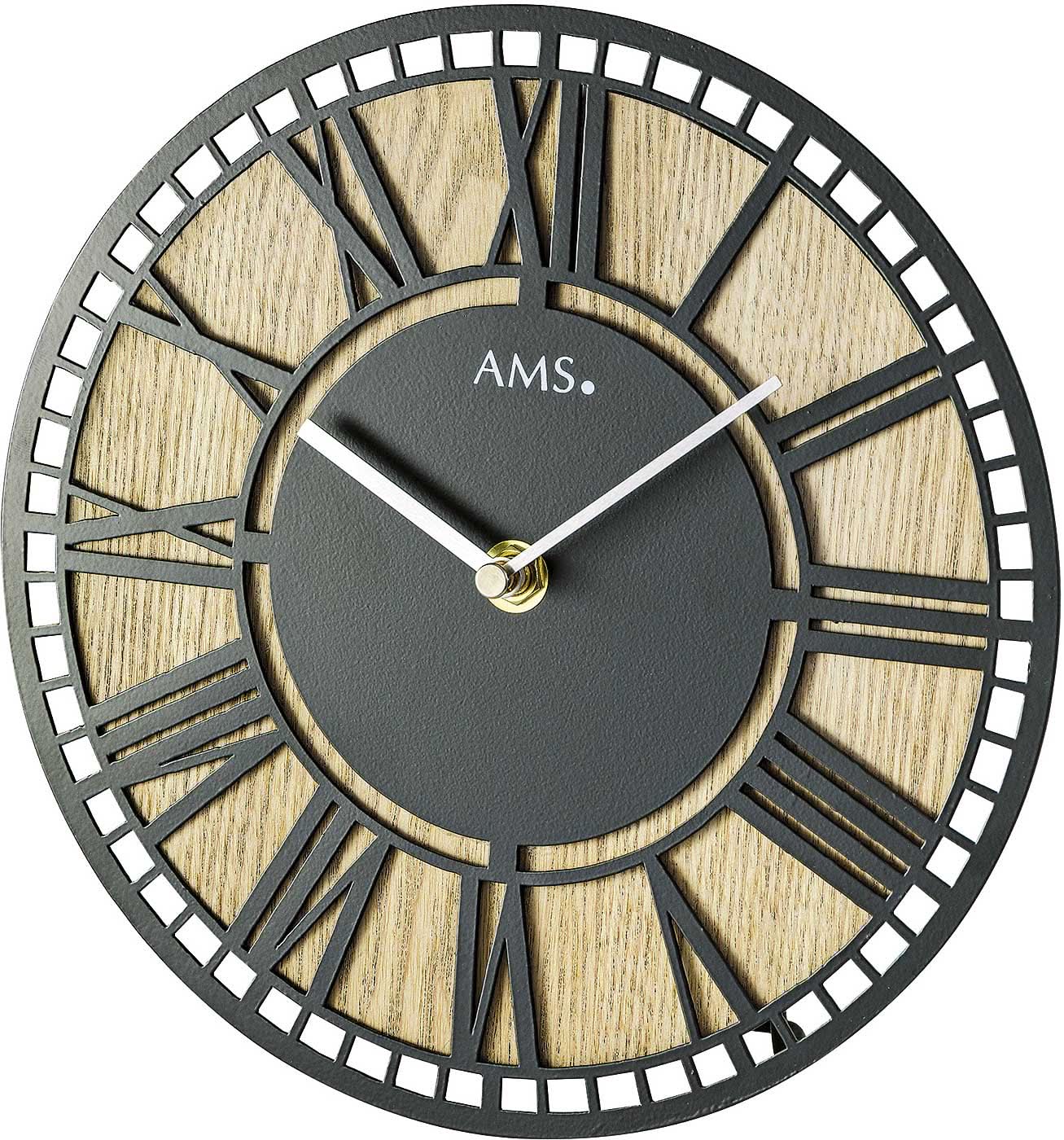 AMS Table Clock 22x22x6 cm Metal • Precise Quartz Movement • Timeless Design
