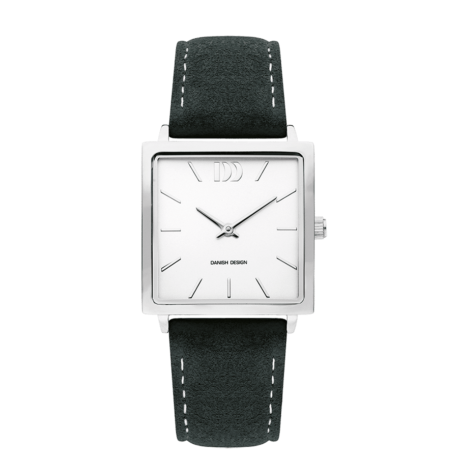 Danish Design Miami IV12Q1248 Damen Armbanduhr Silber • Wildlederarmband • Minimalistisches Design