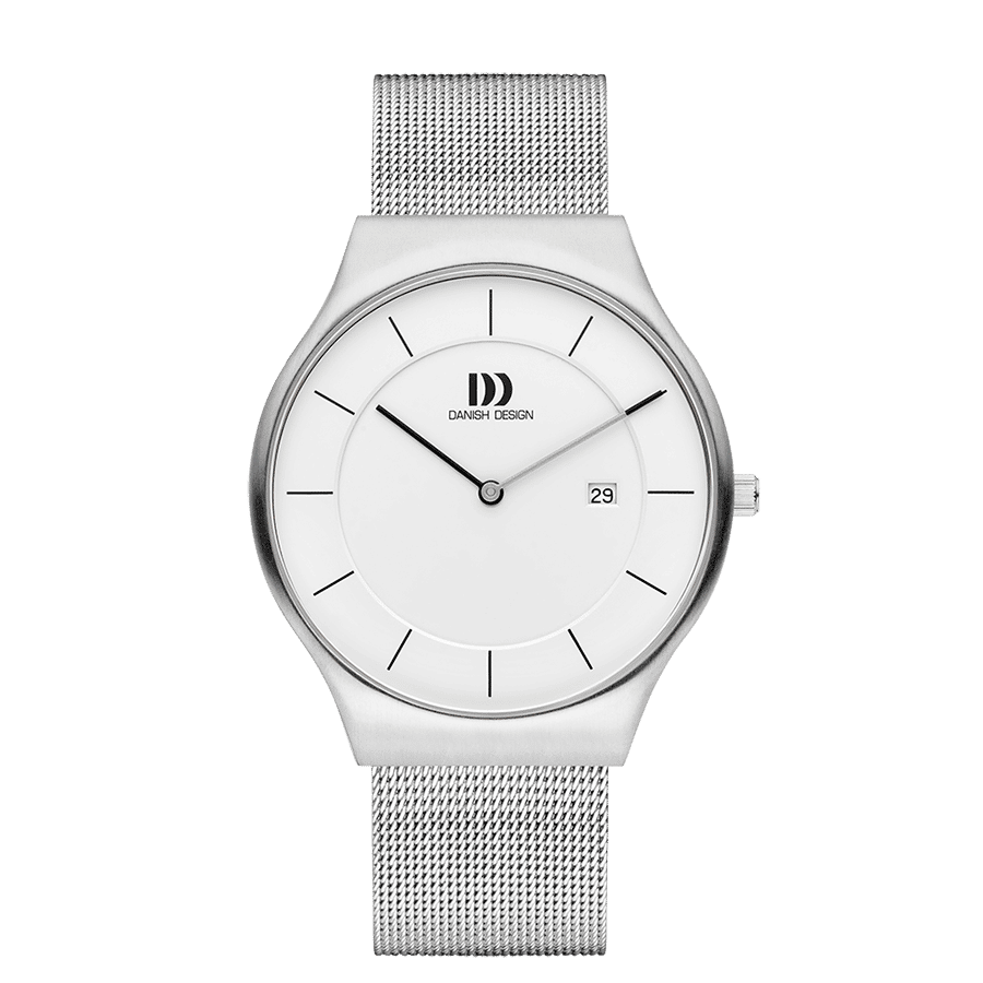 Danish Design Tidløs IQ62Q1259 Långeland Herrenuhr Silber • Milanaise-Armband • Schlankes Gehäuse