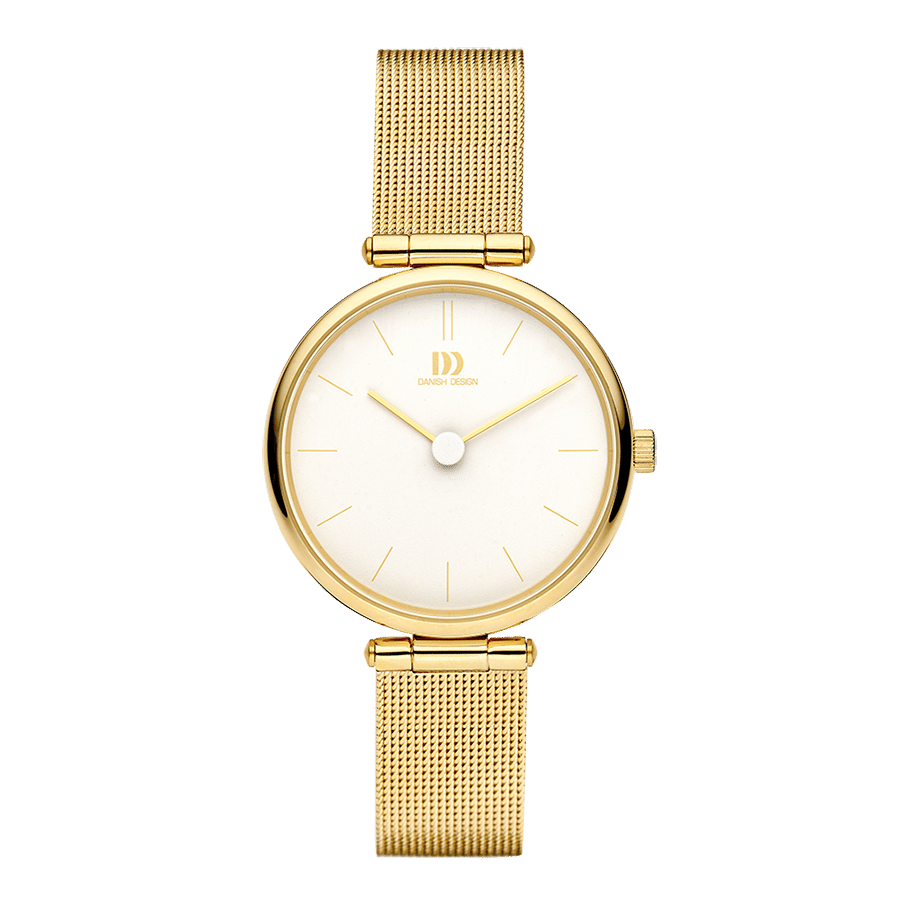 Danish Design Pure IV05Q1269 Rosalyn Damen Armbanduhr Gold • Mineralglas • Mesh-Armband