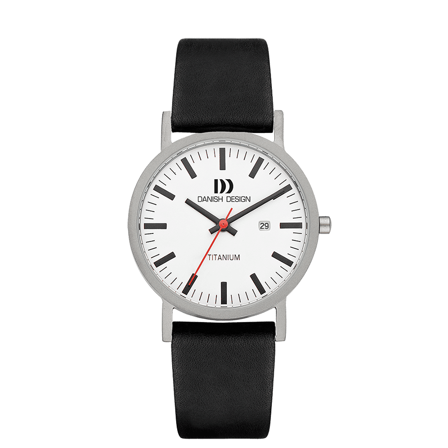 Danish Design Gløbe IQ12Q1273 Rhine Large Herrenuhr Silber • Titangehäuse • Mineralglas