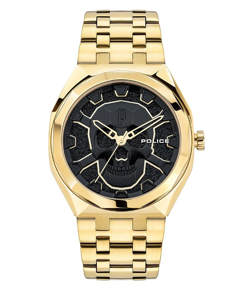 Police Kediri PEWJG2110703 Herrenuhr Goldfarben • Mineralglas • Quarzwerk