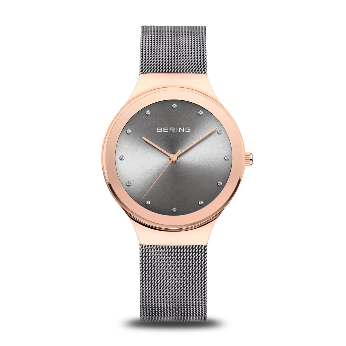 Bering Classic 12934-369 Damenuhr Rosé • Saphirglas • Milanaise-Armband