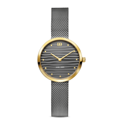 Danish Design Amelia Ripple IV66Q1307 Damenuhr Grau • Mineralglas • Mesh-Armband