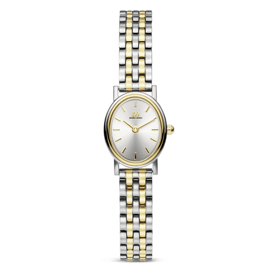 Danish Design Eloise IV95Q1310 Damenuhr Bicolor • Ovales Edelstahlgehäuse • Schnellwechselarmband