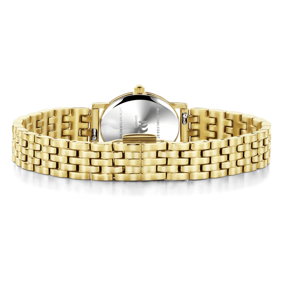 Danish Design Eloise IV96Q1310 Damenuhr Gold • Ovales Gehäuse • Schnellwechselarmband, Bild 3