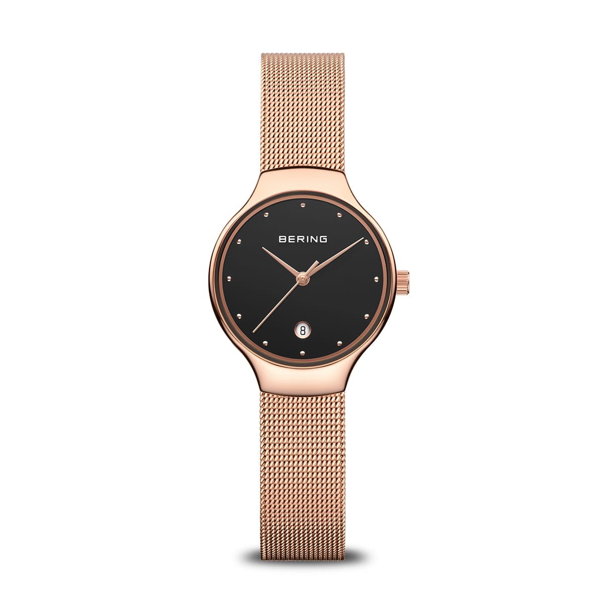 Bering Classic 13326-362 Damenuhr Roségold • Saphirglas • Milanaise-Armband