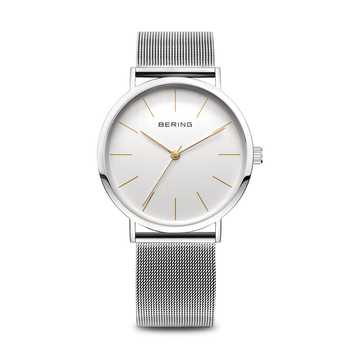 Bering Classic 13436-001 Damen Armbanduhr Silber • Saphirglas • Milanaise-Armband
