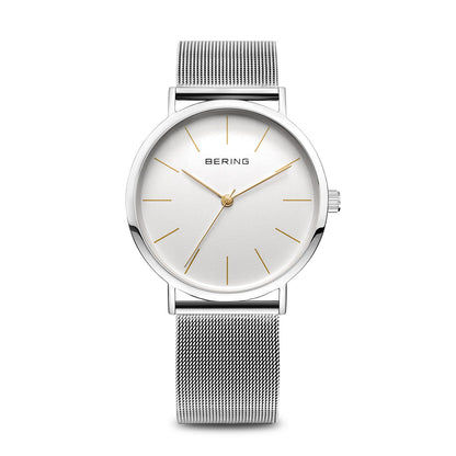 Bering Classic 13436-001 Damen Armbanduhr Silber • Saphirglas • Milanaise-Armband
