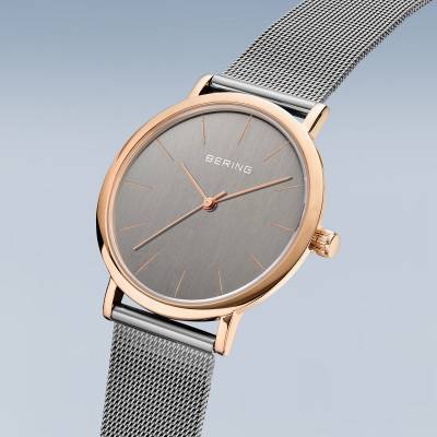 Bering Classic 13436-369 Damenuhr Roségold • Saphirglas • Milanaise-Armband, Bild 2
