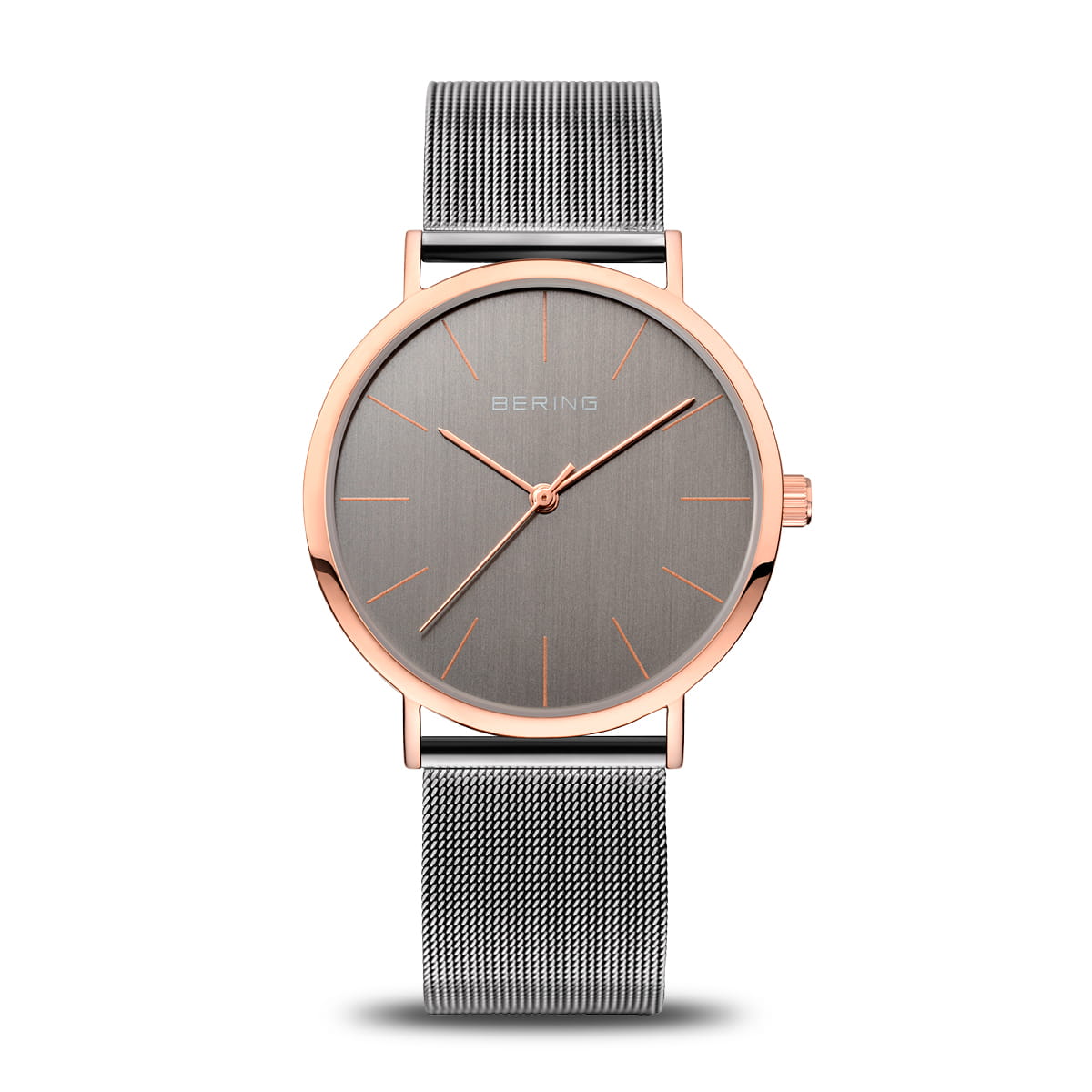 Bering Classic 13436-369 Damenuhr Roségold • Saphirglas • Milanaise-Armband