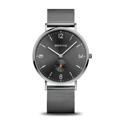 Bering Classic 14040-377 Herrenuhr Grau • Saphirglas • Kleinsekunde