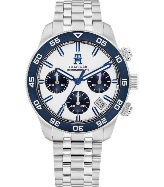 Tommy Hilfiger TH85 1792157 Herrenuhr Weiß • Multifunktions-Quarzwerk • 5 BAR Wasserdicht