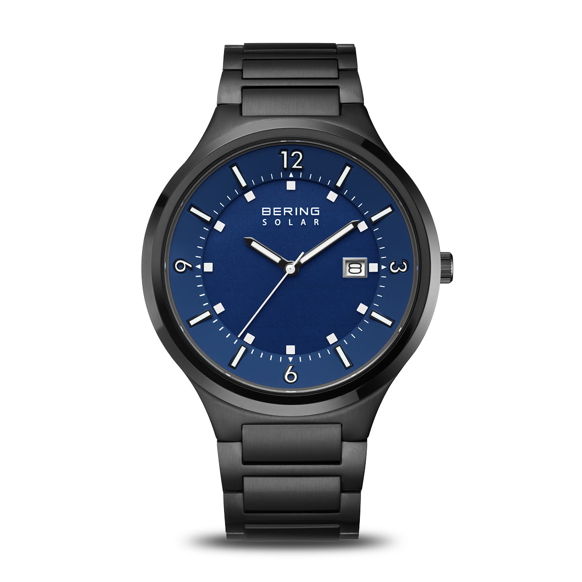 Bering 14442-727 Slim-Solar Herrenuhr Schwarz • Solarantrieb • Saphirglas