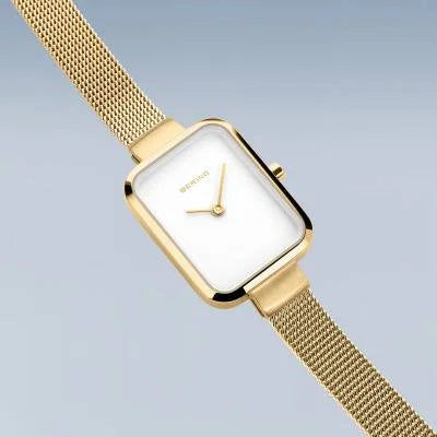 Bering Classic 14520-334-GWP Damenuhr Set Golden Glacier • Saphirglas • Milanaise-Armband, Bild 4