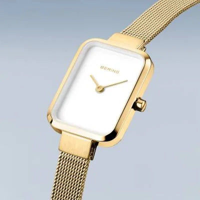 Bering Classic 14520-334-GWP Damenuhr Set Golden Glacier • Saphirglas • Milanaise-Armband, Bild 3