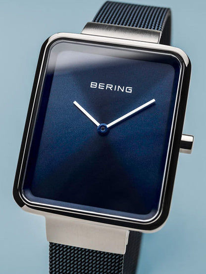 Bering Classic 14528-307 Damen Armbanduhr Blau • Milanaise-Armband • Slimline-Design, Bild 2