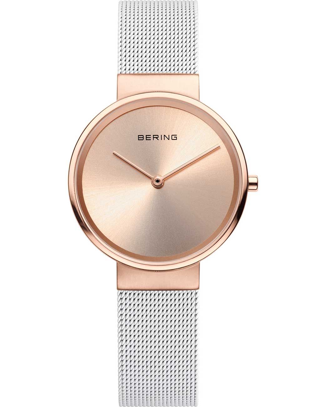 Bering Classic 14531-266 Damenuhr Roségold • Saphirglas • Milanaise-Armband