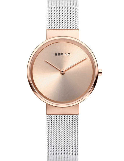Bering Classic 14531-266 Damenuhr Roségold • Saphirglas • Milanaise-Armband