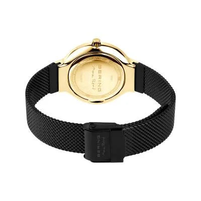 Bering 15531-132 Damen Armbanduhr Schwarz-Gold • Saphirglas • Milanese-Edelstahlband, Bild 2