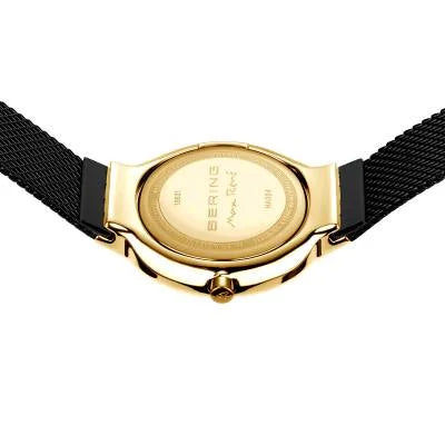 Bering 15531-132 Damen Armbanduhr Schwarz-Gold • Saphirglas • Milanese-Edelstahlband, Bild 3