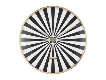 Karlsson Candy Swirl Dome KA6007BK Wanduhr Schwarz & Weiß • Geräuschloses Sweep-Uhrwerk • Verspieltes Spiraldesign