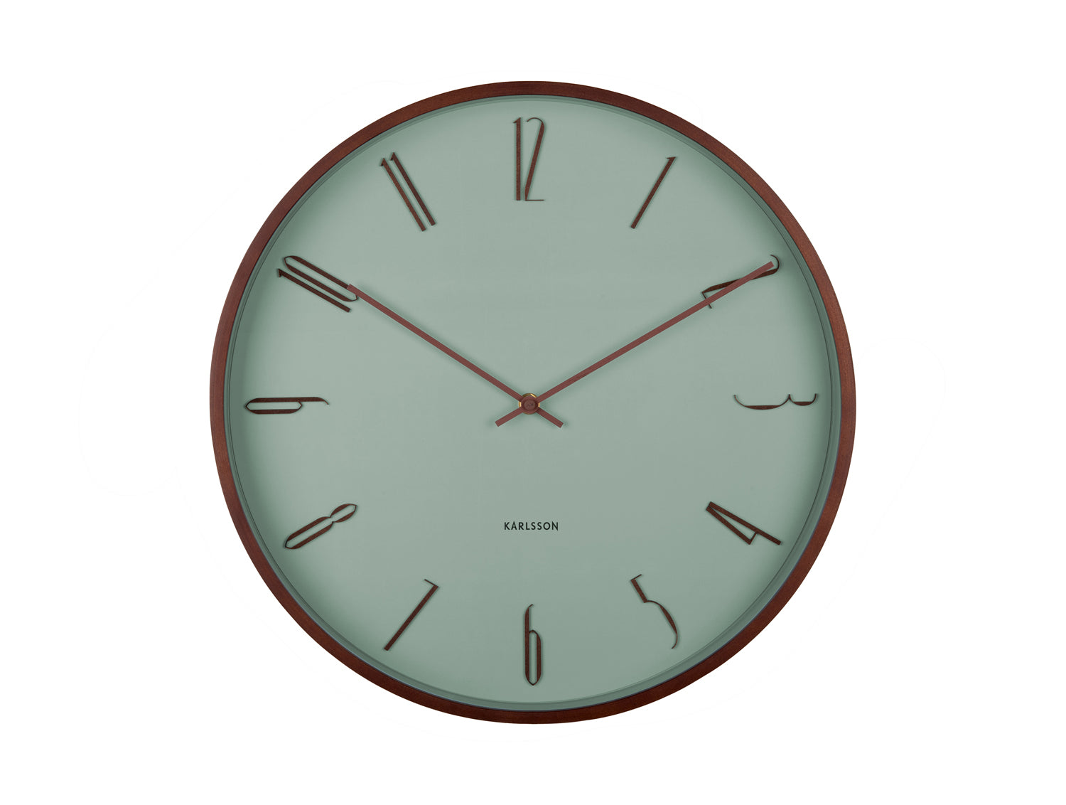 Karlsson Scandia KA6014GR Wanduhr Grayed Jade • Sweep-Uhrwerk • Skandinavisches Design