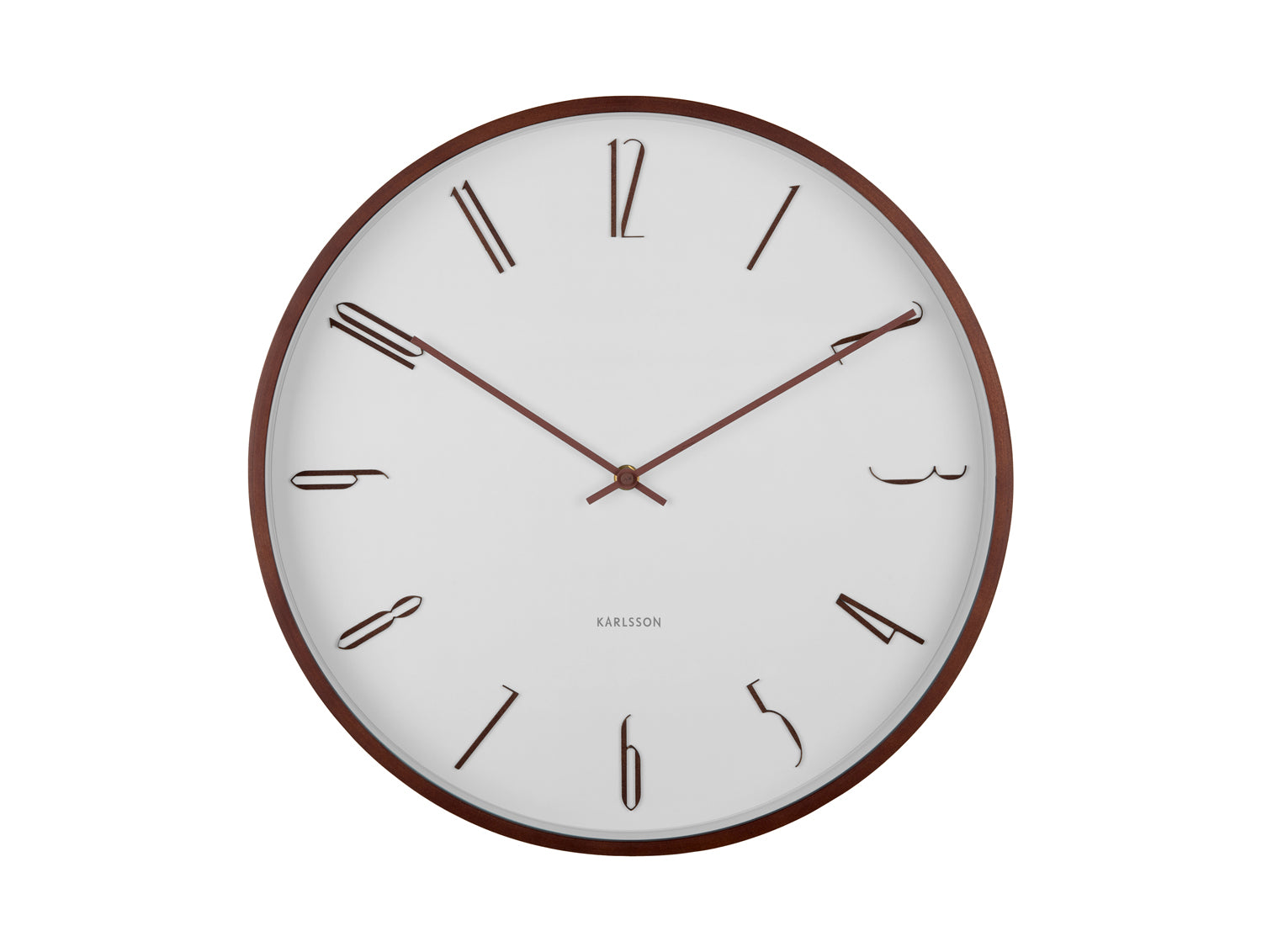 Karlsson Scandia KA6014WH Wanduhr Weiß • Geräuschloses Sweep-Uhrwerk • Skandinavisches Design