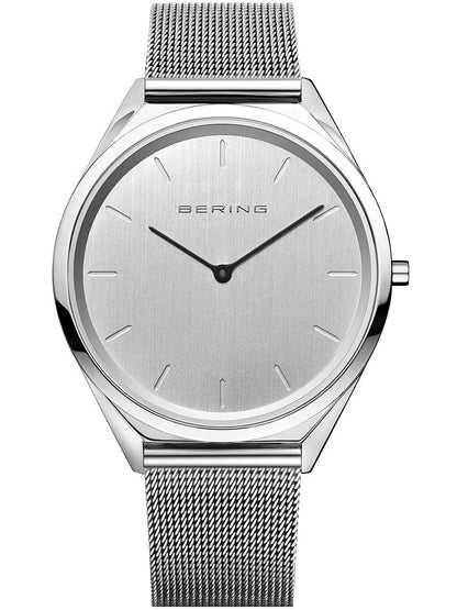 Bering Ultra Slim 17039-000 Unisex Armbanduhr Silber • Flaches Saphirglas • Milanaise-Armband