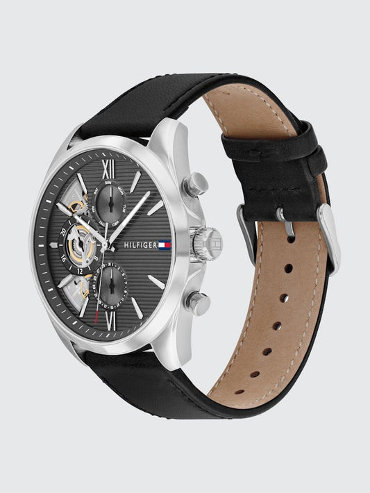 Tommy Hilfiger Baker 1710644 Herren • Multifunktion mit Wochentag & 24h-Anzeige • Dunkles Sunray-Zifferblatt