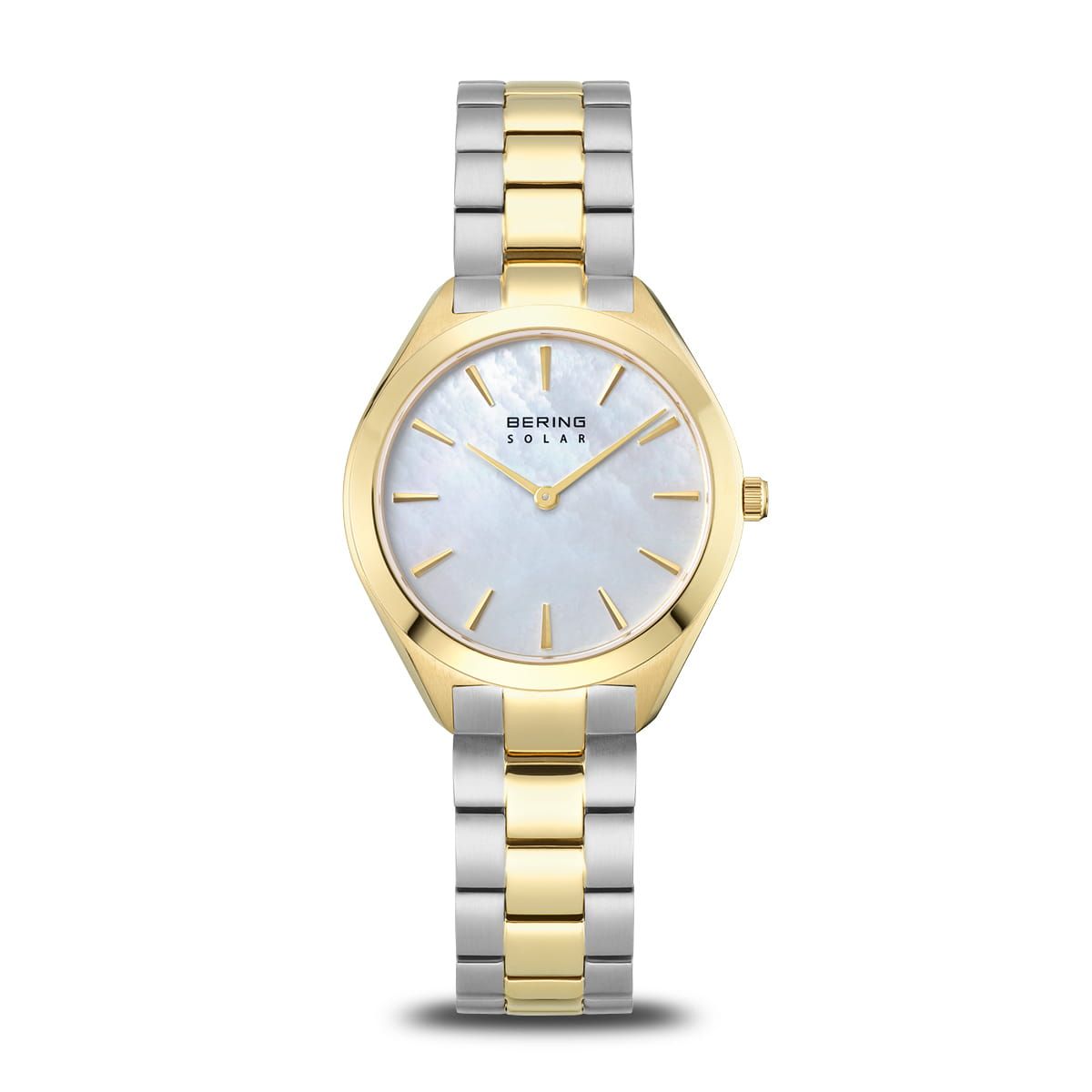 Bering Solar 17331-710 Damenuhr Silber-Gold • Saphirglas • Solarbetrieb