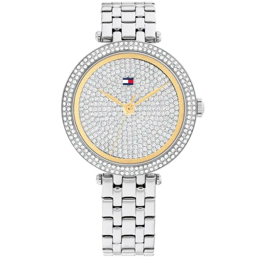 Tommy Hilfiger Natalie 1782722 Damen Armbanduhr Silber • Mineralglas • Zirkonia-Besatz