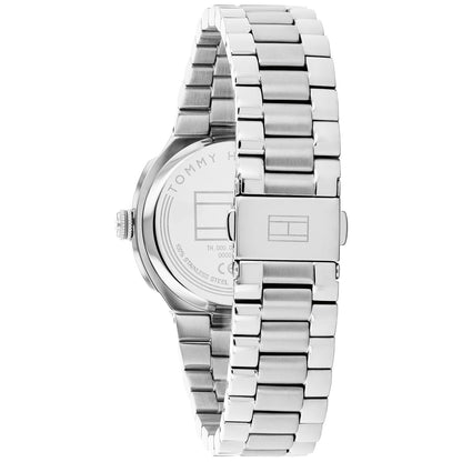 Damenarmbanduhr Tommy Hilfiger Georgia, Rückansicht mit silbernem Edelstahlarmband