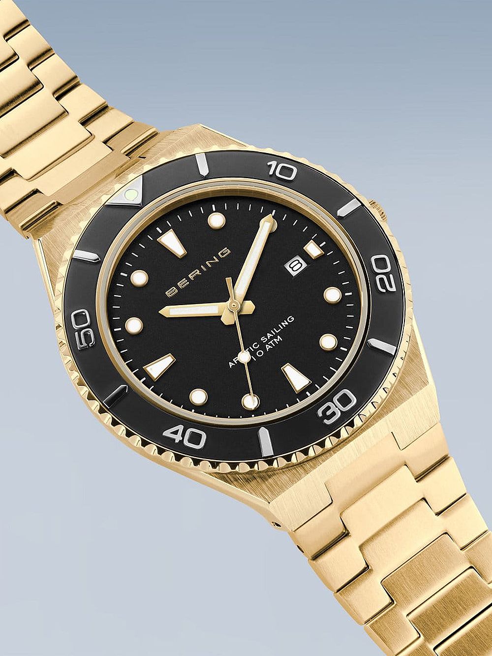 Bering Classic Sport 18940-732 Herrenuhr Goldfarben • Saphirglas • Datumsanzeige, Bild 3