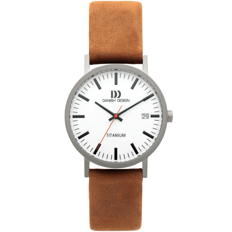Danish Design Gløbe IQ31Q199 Rhine Medium Armbanduhr Weiß • Titangehäuse • Mineraluhrglas