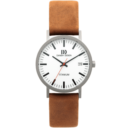 Danish Design Gløbe IQ31Q199 Rhine Medium Armbanduhr Weiß • Titangehäuse • Mineraluhrglas